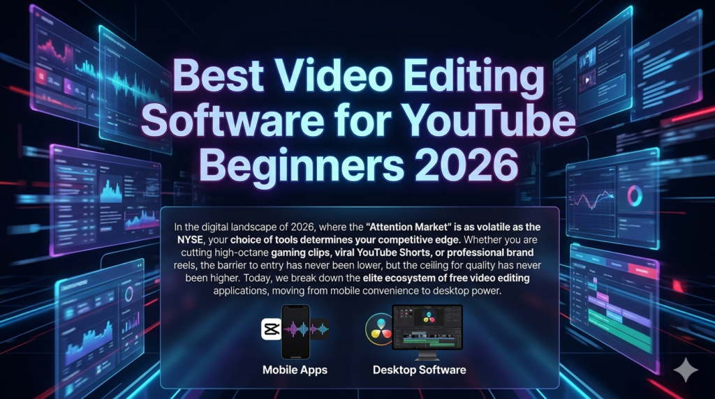Best Video Editing Software for YouTube Beginners 2026